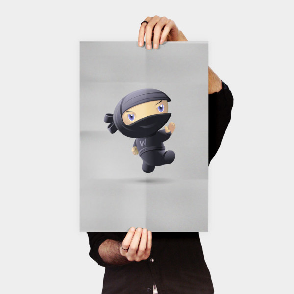 cartoon ninja silhouette